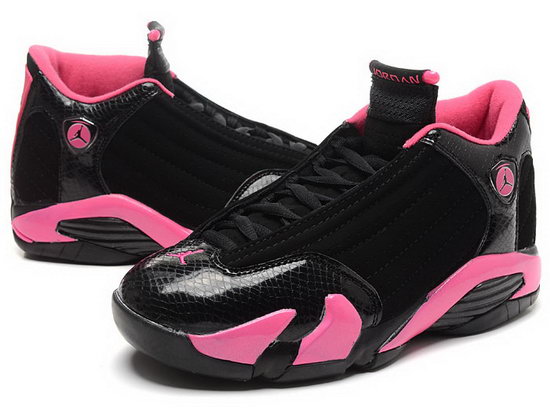 Womens Air Jordan Retro 14 Black Pink Clearance